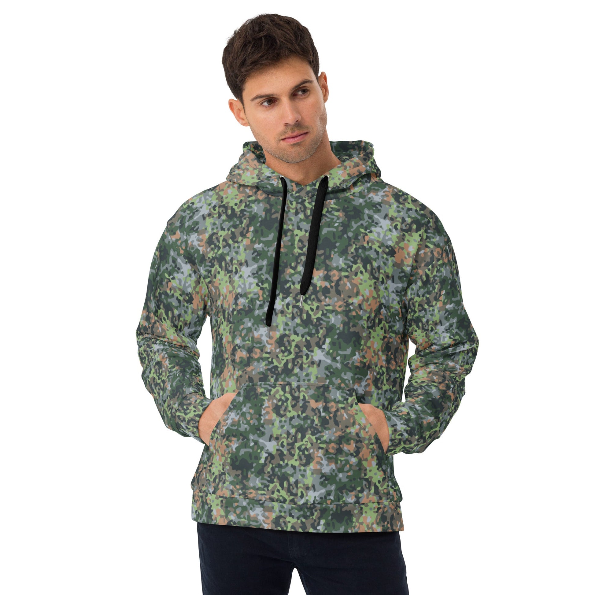 Dutch Fractal Green CAMO Unisex Hoodie - 2XS - Hoodies