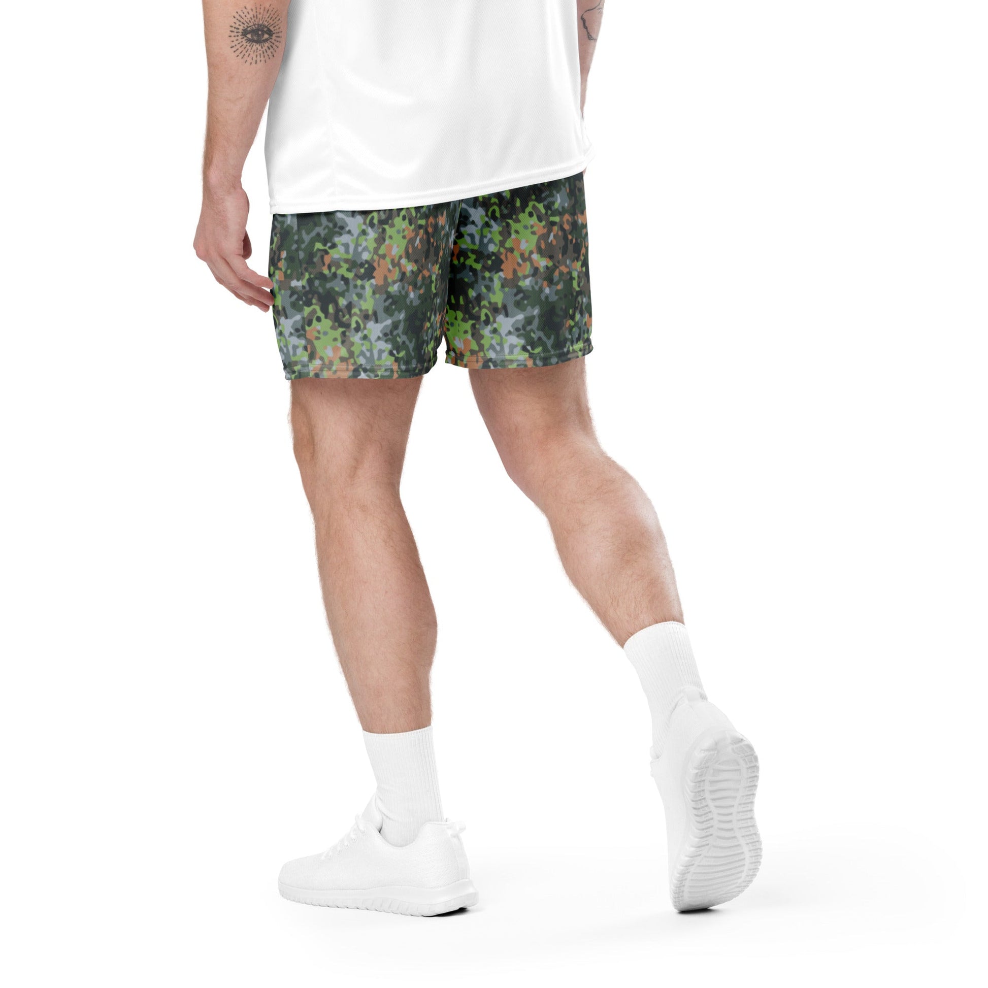 Dutch Fractal Green CAMO Unisex mesh shorts - Mesh Shorts