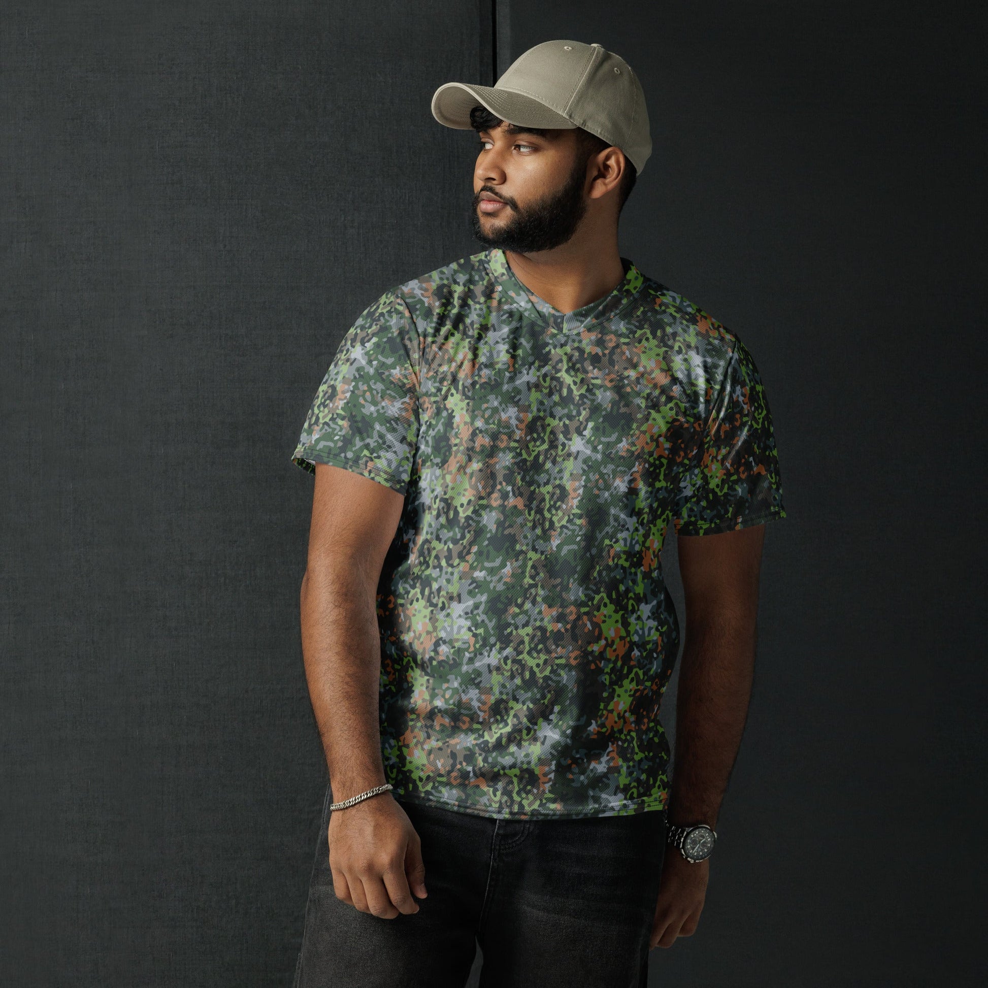 Dutch Fractal Green CAMO unisex sports jersey - Sports Jerseys