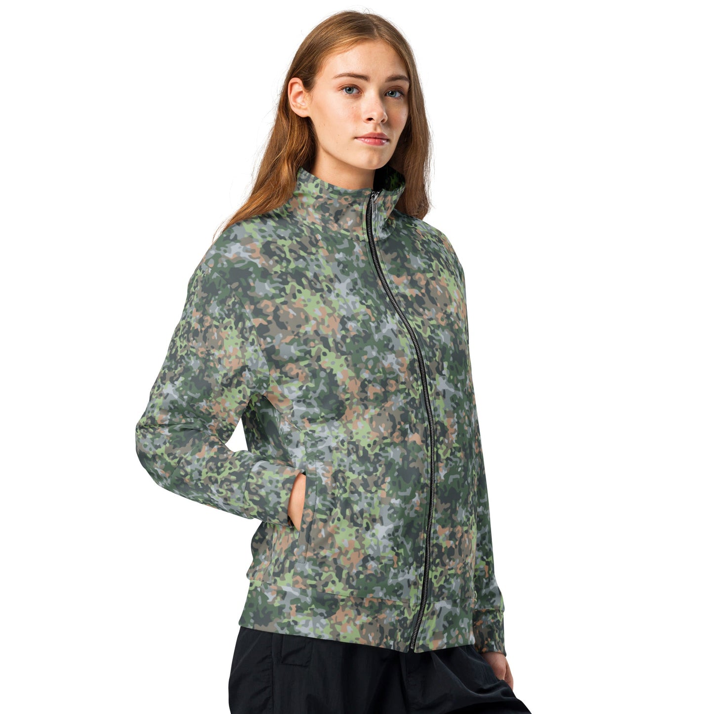 Dutch Fractal Green CAMO Unisex track jacket - Track Jackets