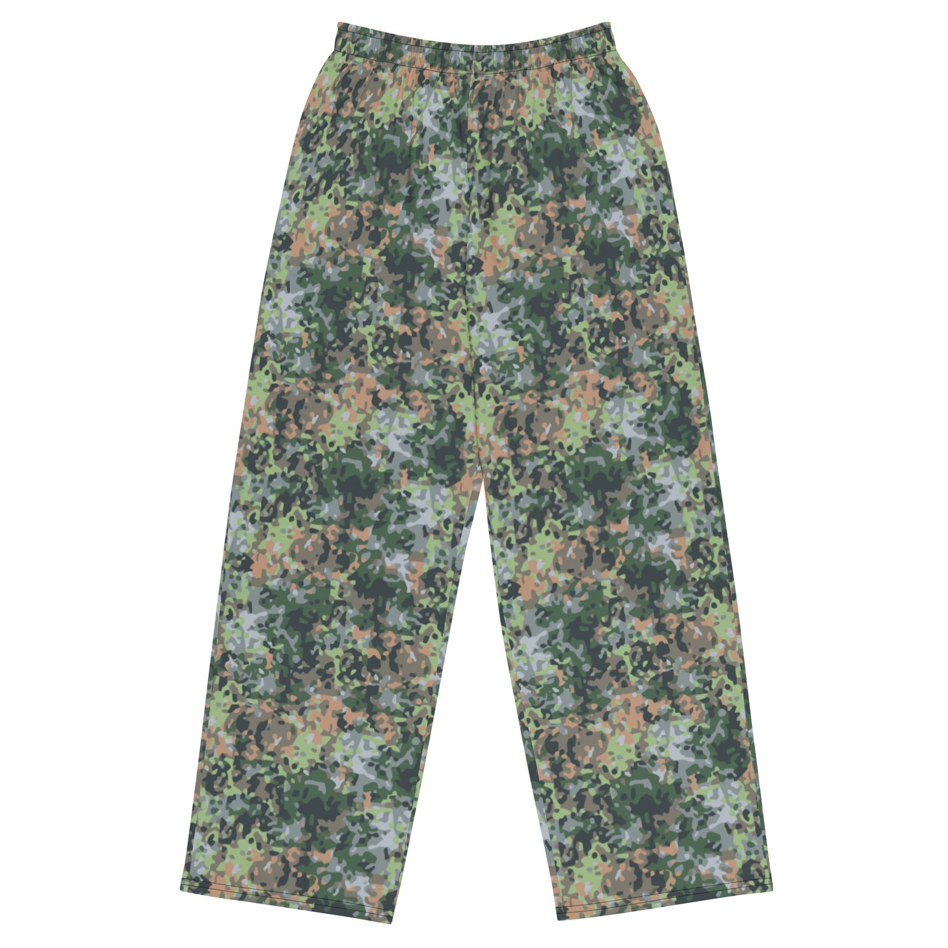 Dutch Fractal Green CAMO unisex wide-leg pants - 2XS - Wide-leg Pants