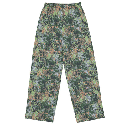Dutch Fractal Green CAMO unisex wide-leg pants - Wide-leg Pants