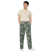 Fractal Dutch Woodland CAMO Unisex Wide-Leg Leisure Pants - Pant