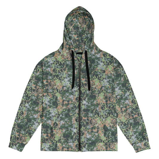 Dutch Fractal Green CAMO Unisex zip hoodie - 2XS - Zip Hoodies