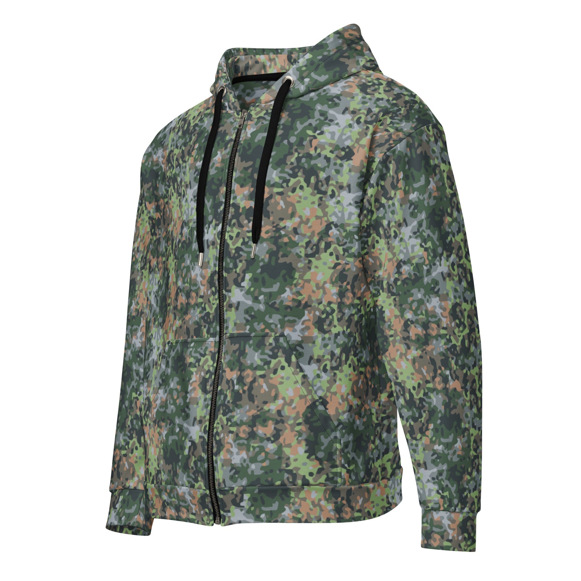 Dutch Fractal Green CAMO Unisex zip hoodie - Zip Hoodies