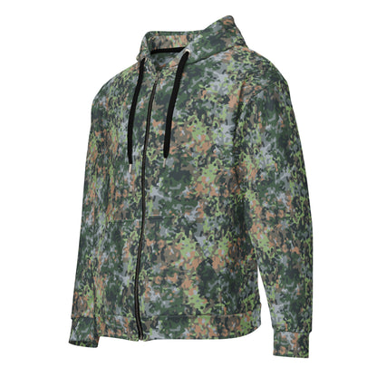 Dutch Fractal Green CAMO Unisex zip hoodie - Zip Hoodies