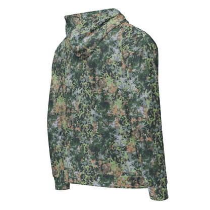 Dutch Fractal Green CAMO Unisex zip hoodie - Zip Hoodies