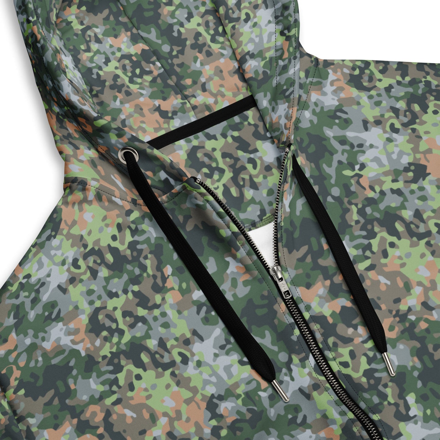 Dutch Fractal Green CAMO Unisex zip hoodie - Zip Hoodies