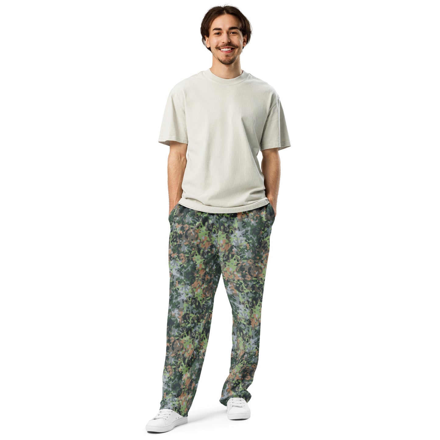 Dutch Fractal Green CAMO Wide-leg joggers - Joggers