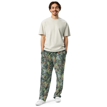 Dutch Fractal Green CAMO Wide-leg joggers - Joggers
