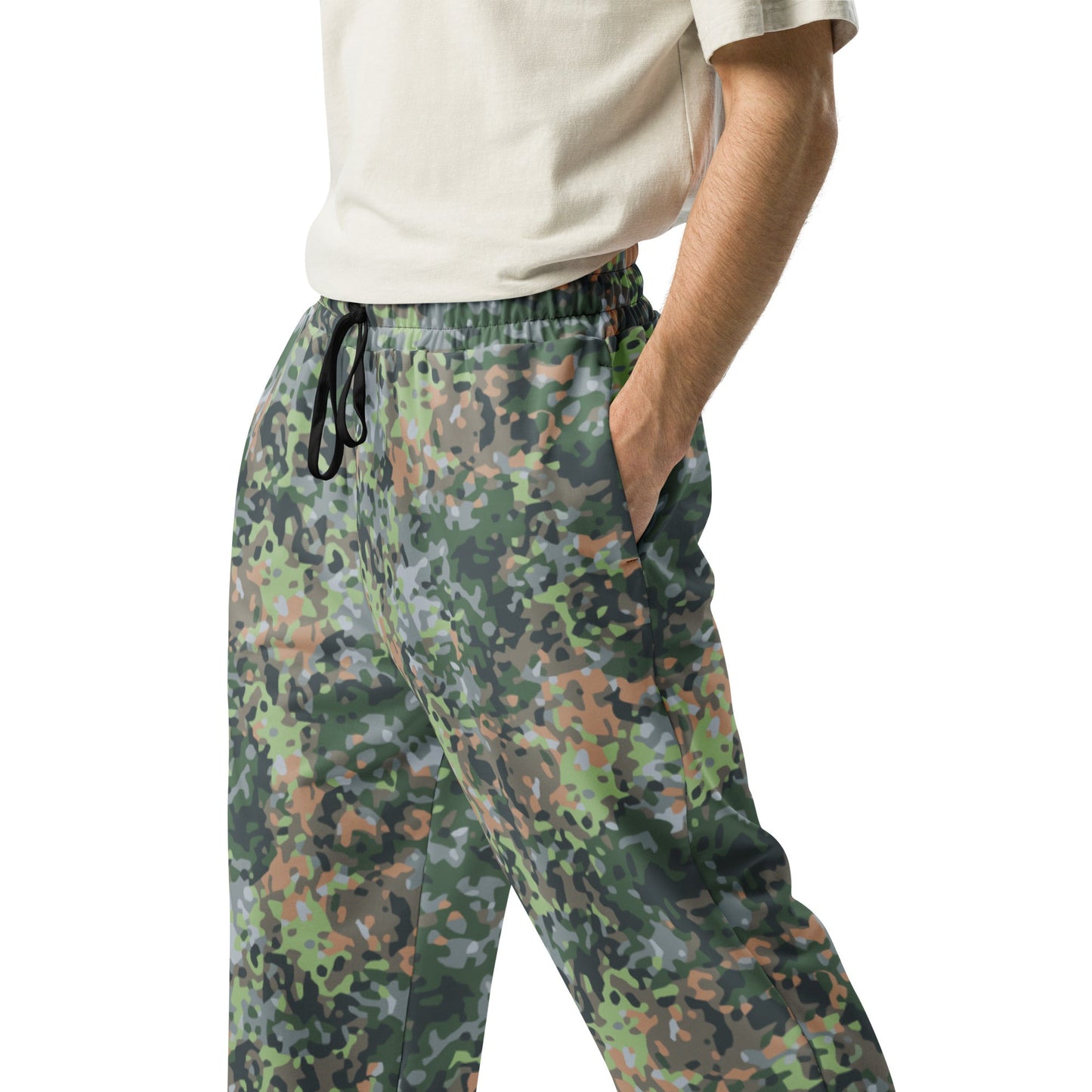 Dutch Fractal Green CAMO Wide-leg joggers - Joggers