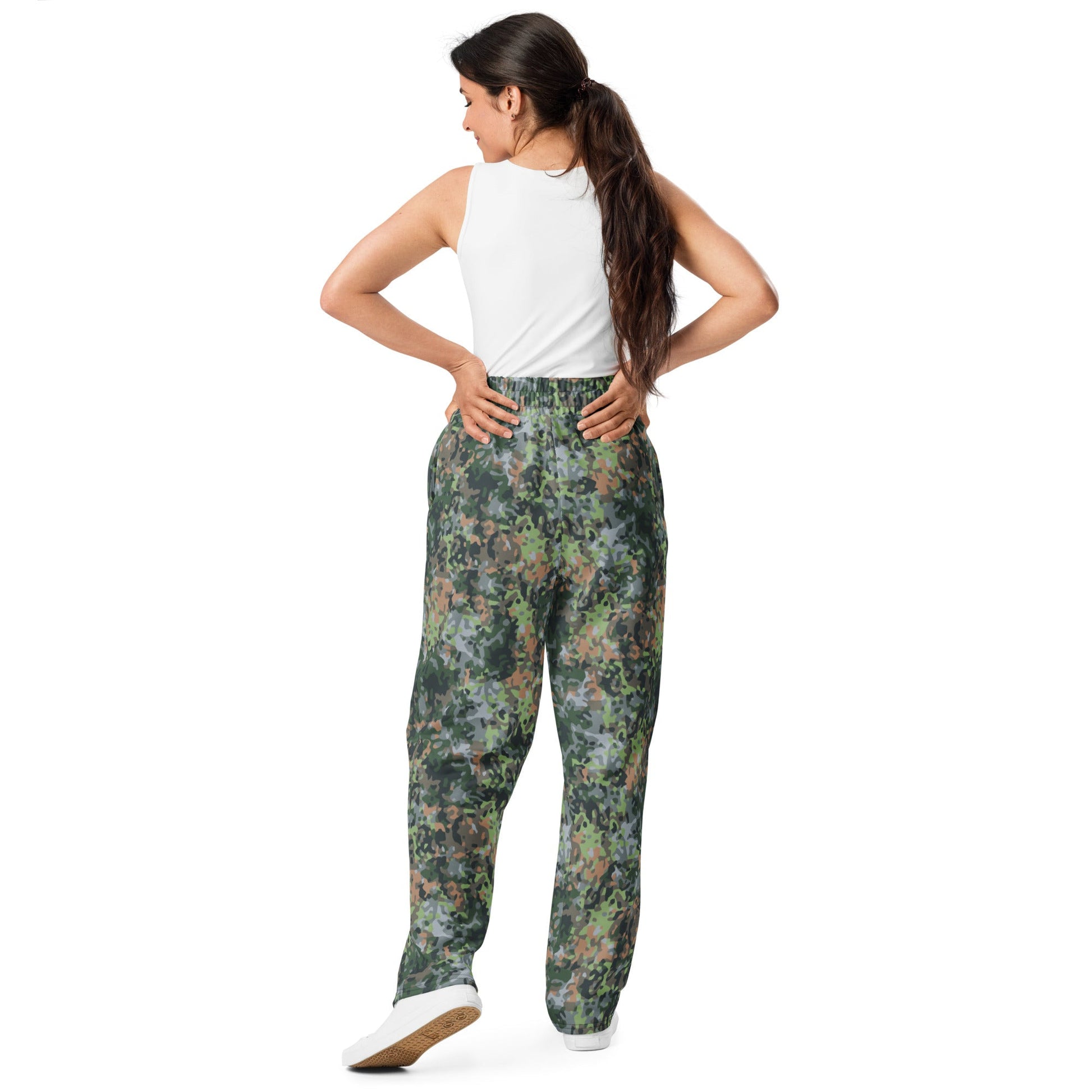 Dutch Fractal Green CAMO Wide-leg joggers - Joggers