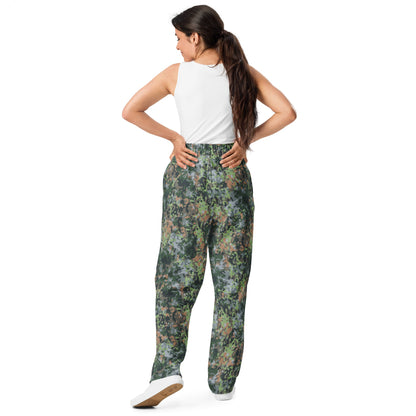Dutch Fractal Green CAMO Wide-leg joggers - Joggers