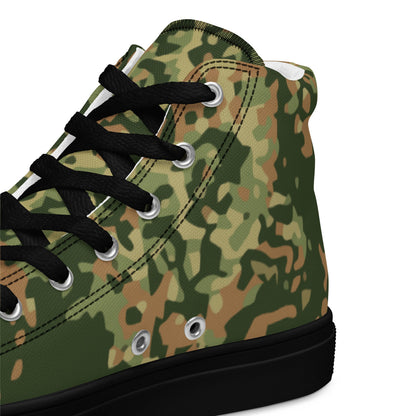 Dutch Fractal Multitone CAMO Mens high top canvas shoes - High Top Canvas Shoes