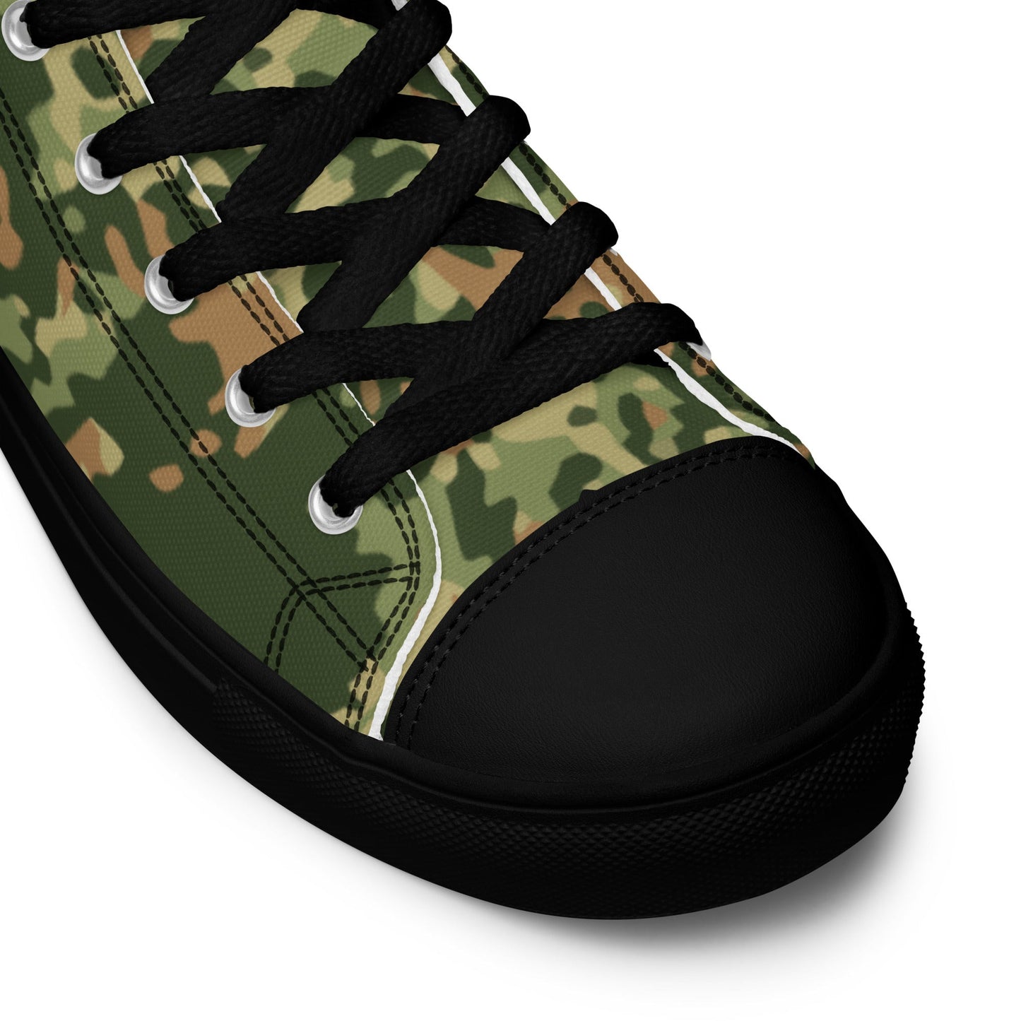 Dutch Fractal Multitone CAMO Mens high top canvas shoes - High Top Canvas Shoes
