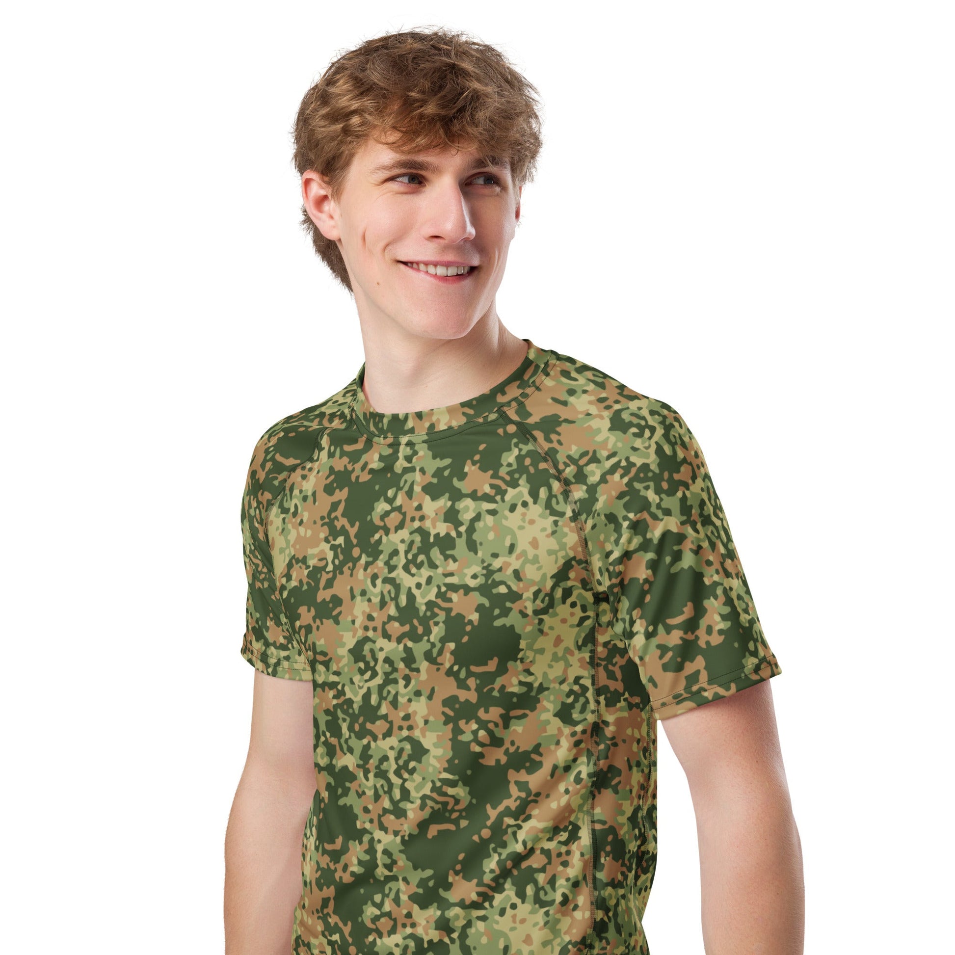 Dutch Fractal Multitone CAMO short-sleeve mens rash guard