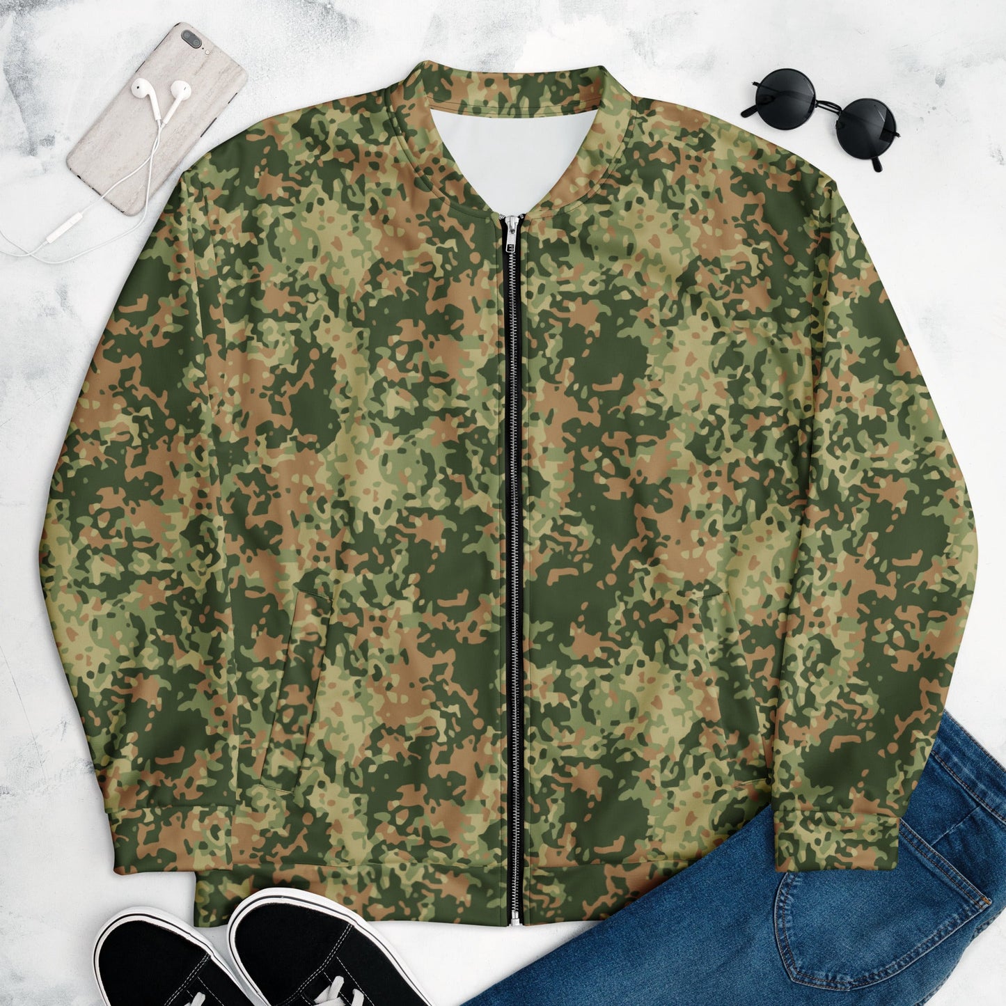 Dutch Fractal Multitone CAMO Unisex Bomber Jacket - Jackets