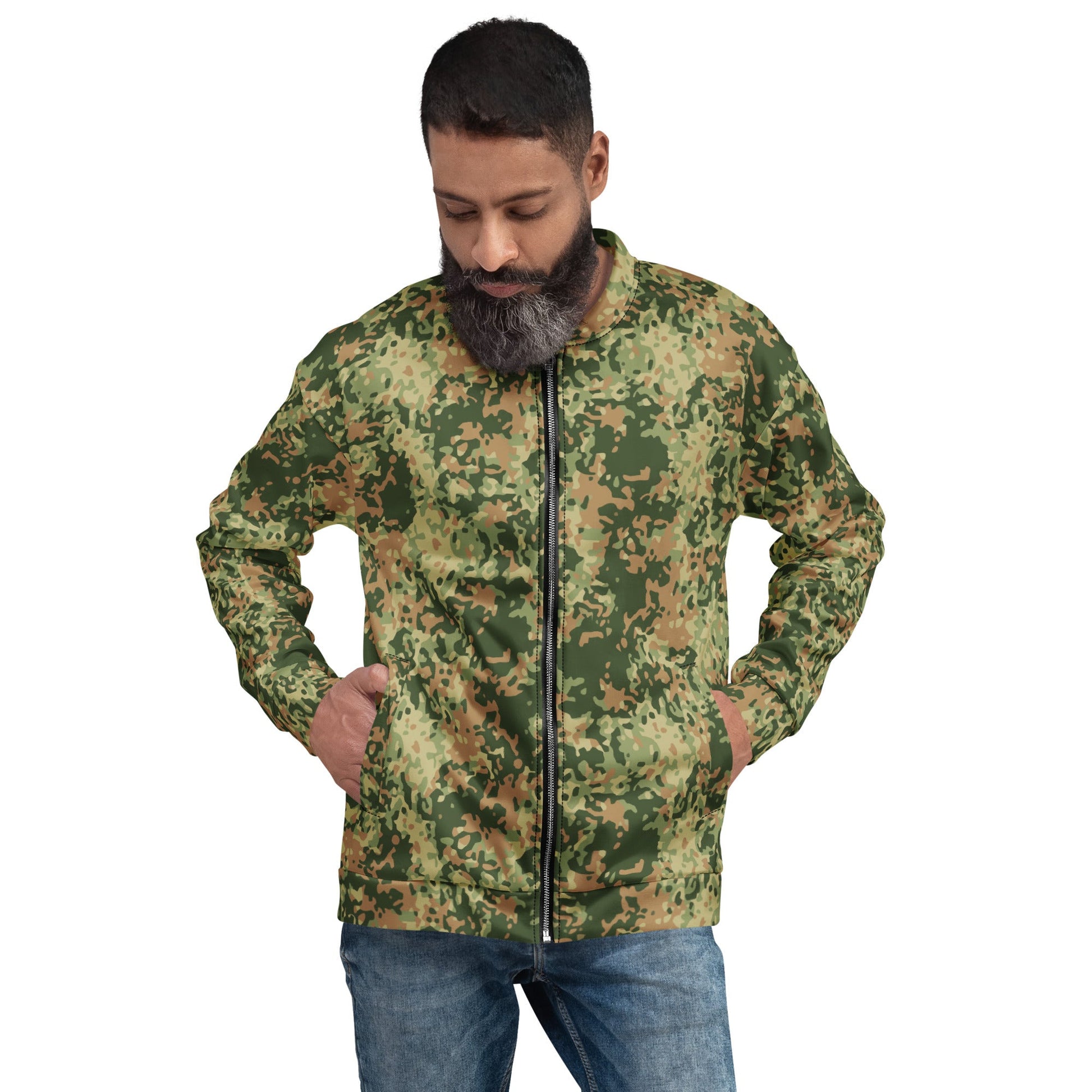 Dutch Fractal Multitone CAMO Unisex Bomber Jacket - XS - Jackets