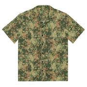 Fractal Dutch Multi-Terrain CAMO Unisex Short-Sleeve Button Shirt - 2XS - Button-Up