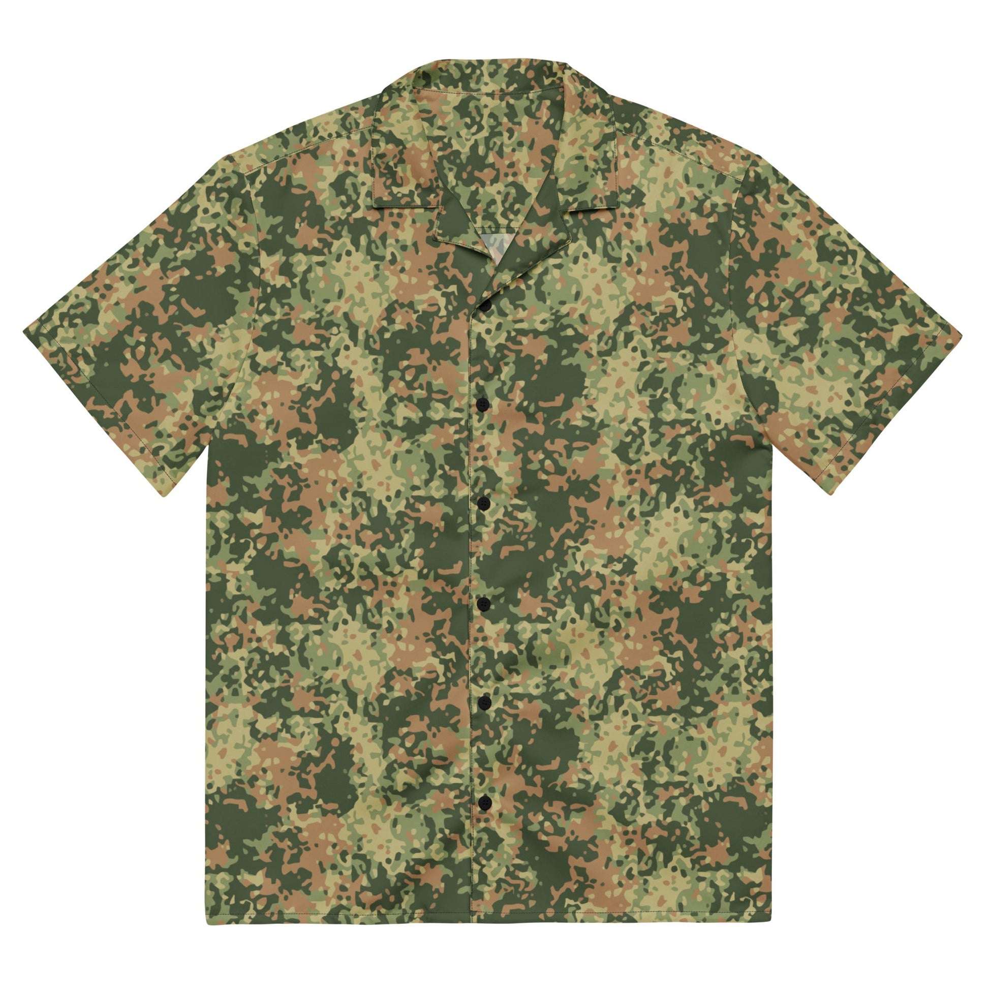 Dutch Fractal Multitone CAMO Unisex Short-Sleeve Button Shirt - 2XS