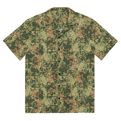 Dutch Fractal Multitone CAMO Unisex Short-Sleeve Button Shirt - 2XS