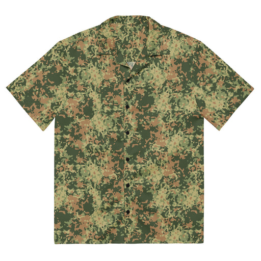 Fractal Dutch Multi-Terrain CAMO Unisex Short-Sleeve Button Shirt - 2XS - Button-Up