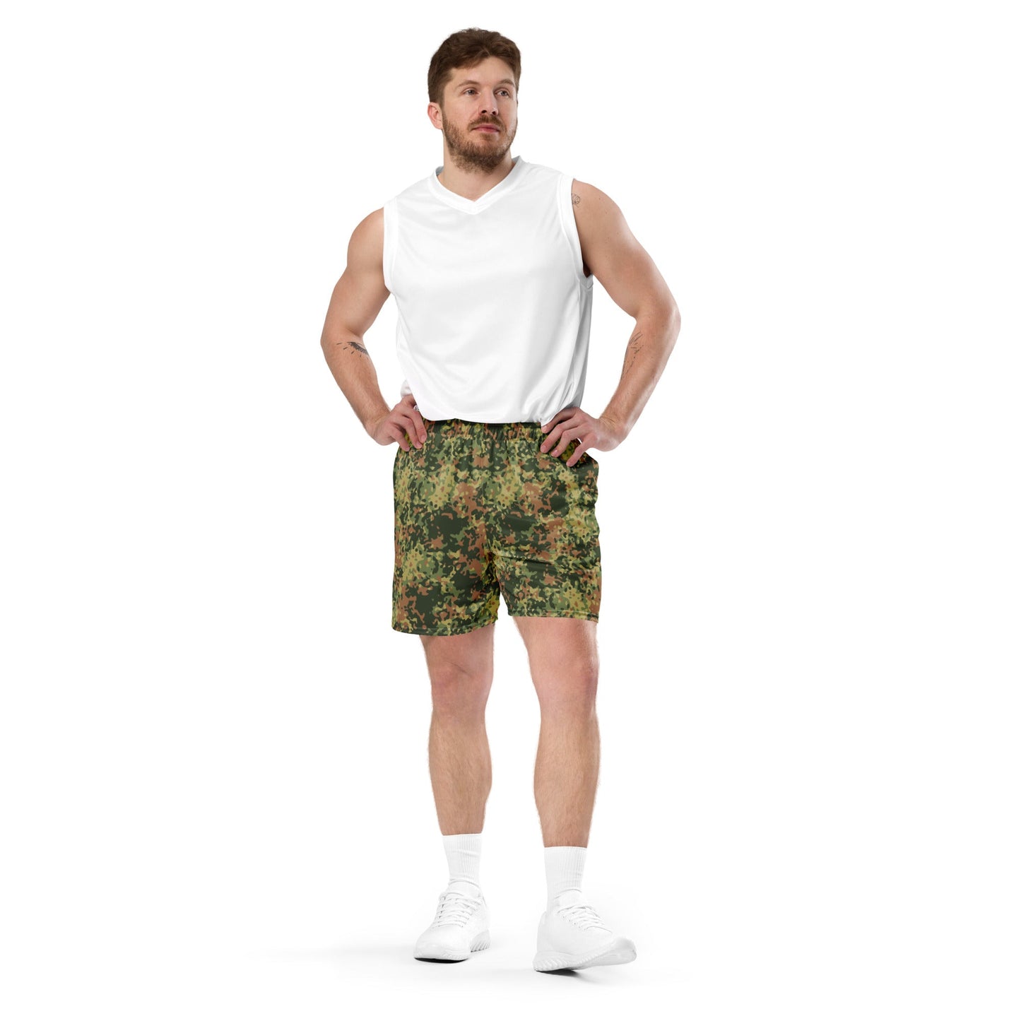 Dutch Fractal Multitone CAMO Unisex Mesh Shorts