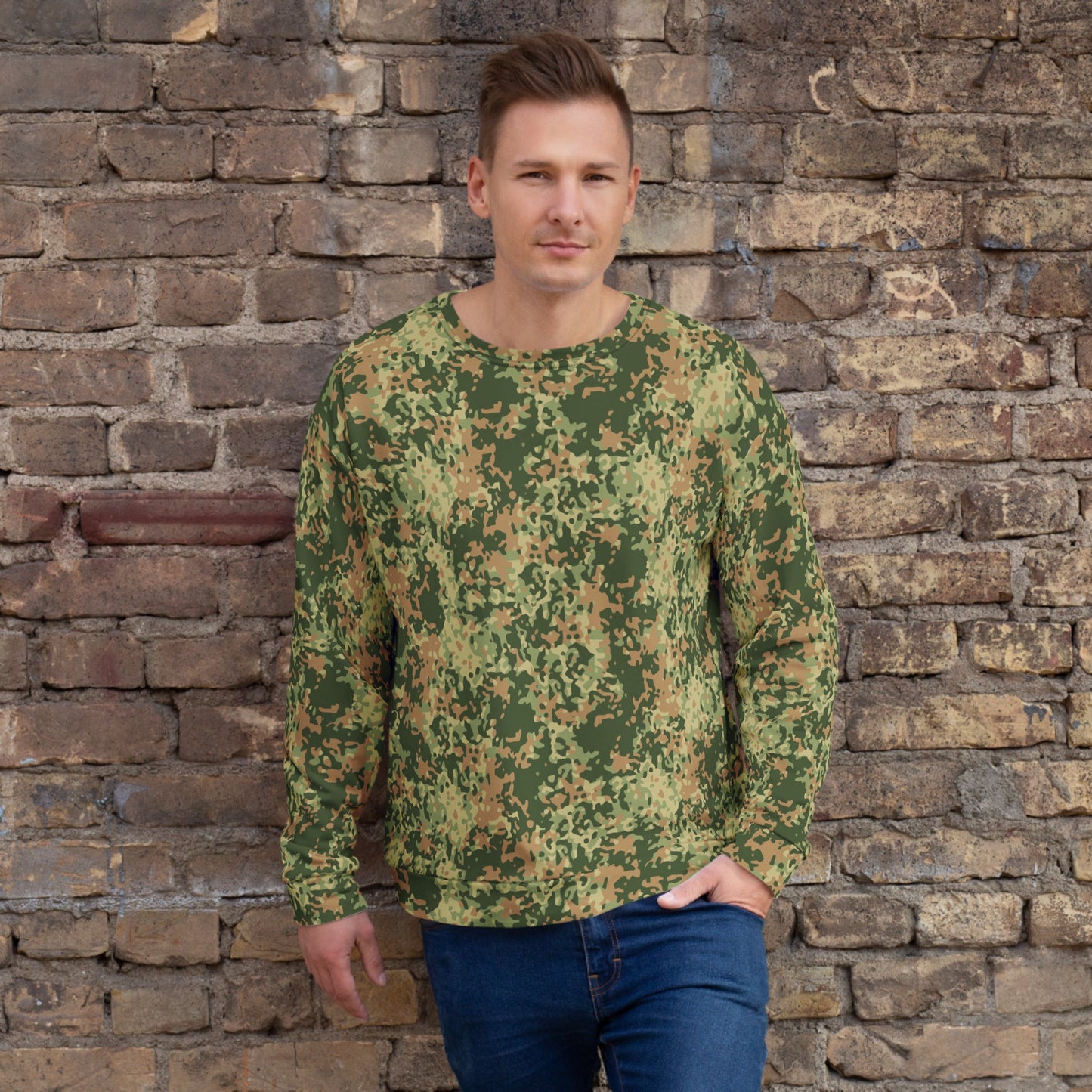 Dutch Fractal Multitone CAMO Unisex Sweatshirt - 2XS
