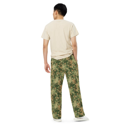 Dutch Fractal Multitone CAMO unisex wide-leg pants - Wide-leg Pants
