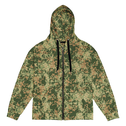 Dutch Fractal Multitone CAMO Unisex zip hoodie - 2XS - Zip Hoodies