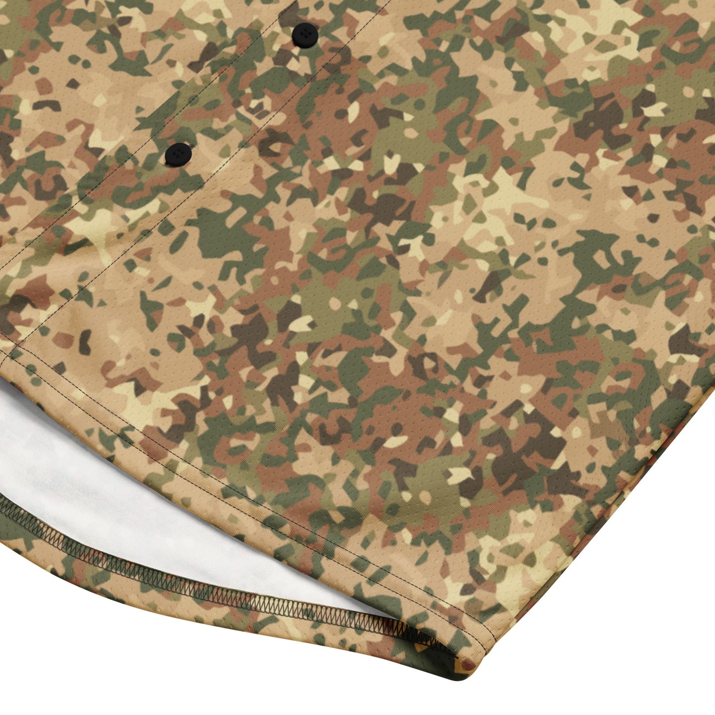 Dutch Fractal Tan CAMO baseball jersey - Baseball Jerseys