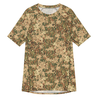 Dutch Fractal Tan CAMO Mens Short-Sleeve Rash Guard - 2XS