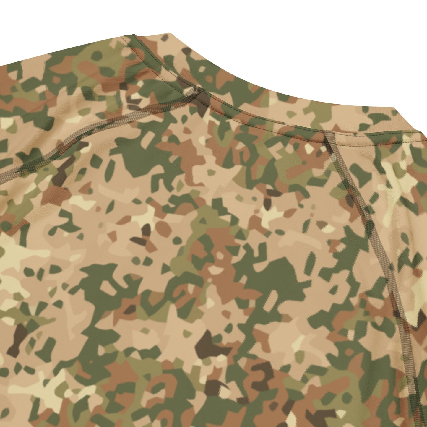 Dutch Fractal Tan CAMO Mens Short-Sleeve Rash Guard