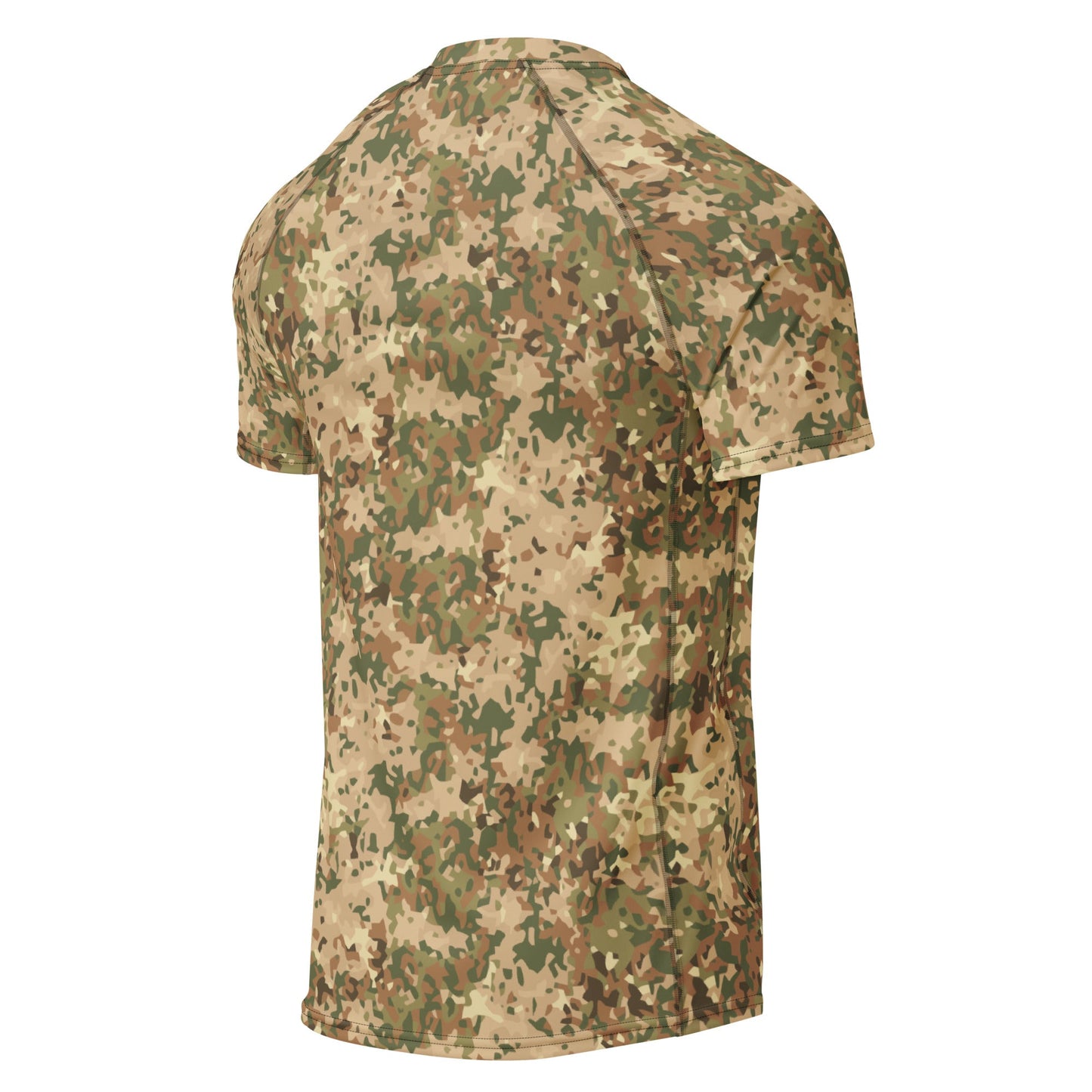 Dutch Fractal Tan CAMO Mens Short-Sleeve Rash Guard