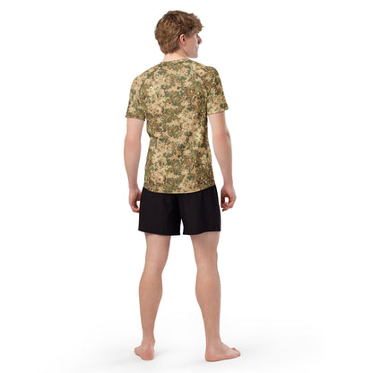 Dutch Fractal Tan CAMO Mens Short-Sleeve Rash Guard