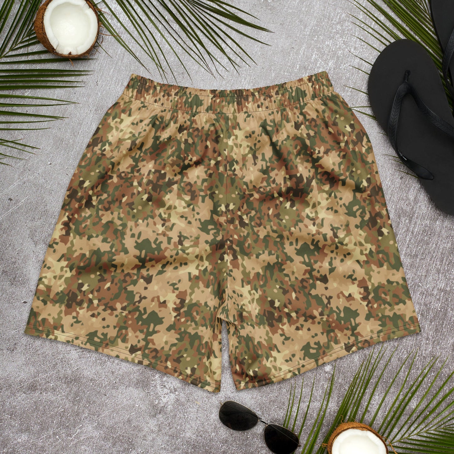 Dutch Fractal Tan CAMO Unisex Athletic Long Shorts