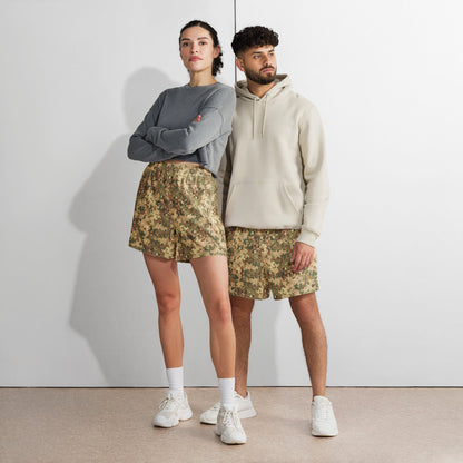 Dutch Fractal Tan CAMO Unisex Athletic Long Shorts