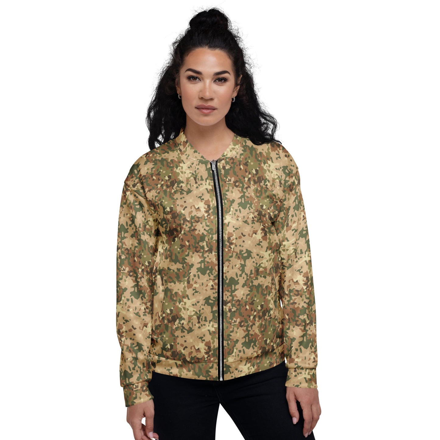 Dutch Fractal Tan CAMO Unisex Bomber Jacket - Jackets