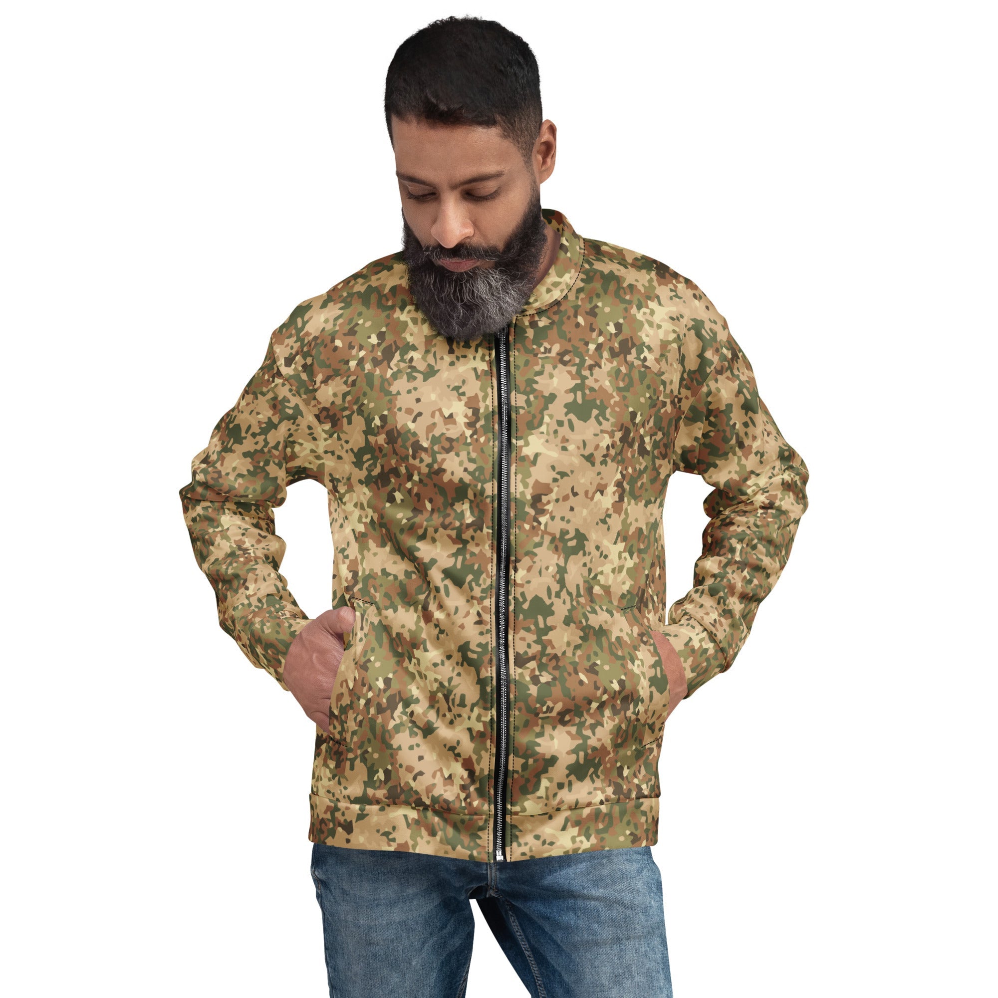 CAMO HQ - Dutch Fractal Tan CAMO Unisex Bomber Jacket