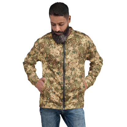 Dutch Fractal Tan CAMO Unisex Bomber Jacket - XS - Jackets