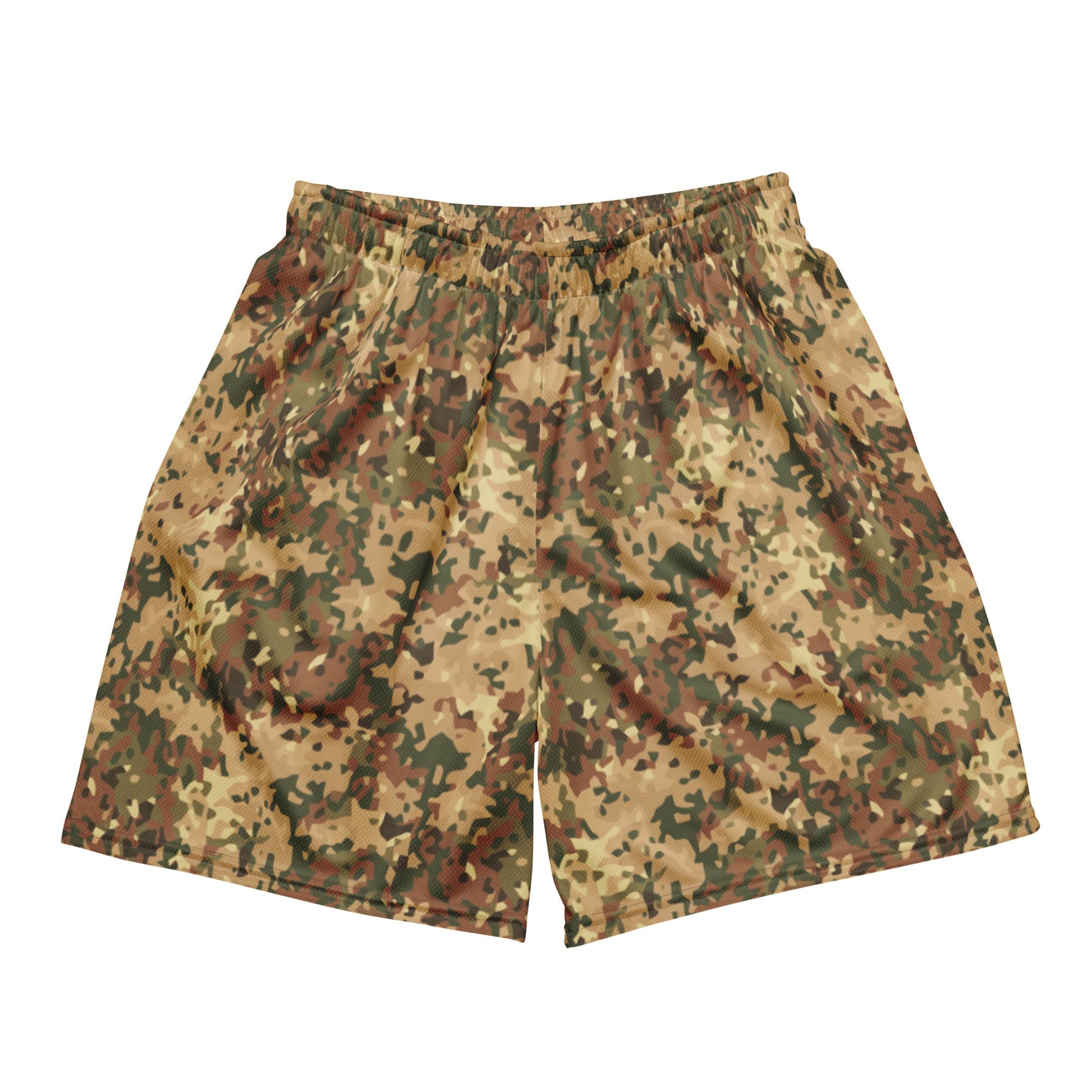 Dutch Fractal Tan CAMO Unisex Mesh Shorts - 2XS
