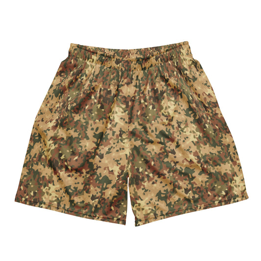 Dutch Fractal Tan CAMO Unisex mesh shorts - 2XS - Mesh Shorts