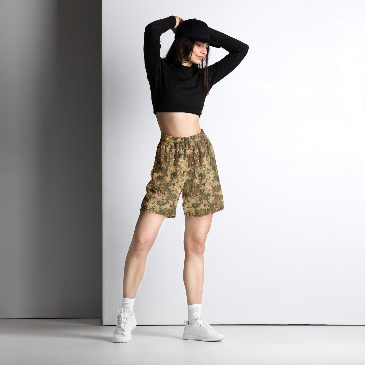 Dutch Fractal Tan CAMO Unisex Mesh Shorts