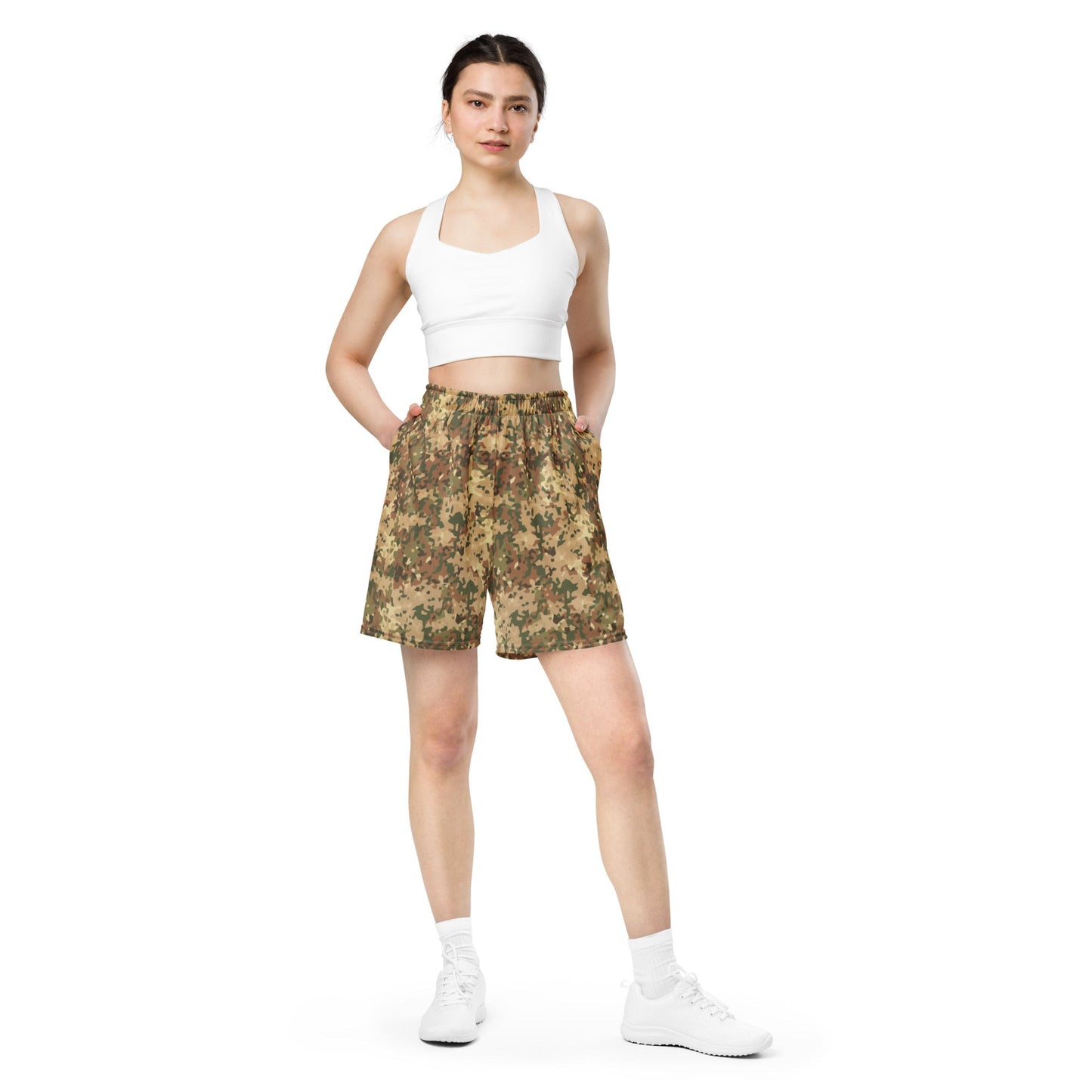 Dutch Fractal Tan CAMO Unisex Mesh Shorts