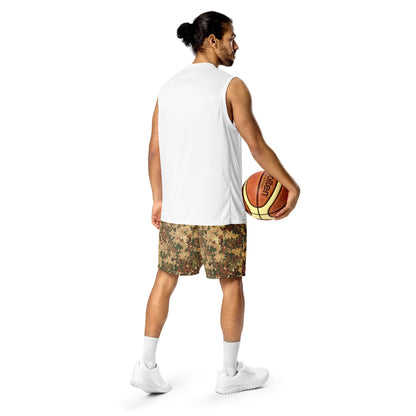 Dutch Fractal Tan CAMO Unisex Mesh Shorts