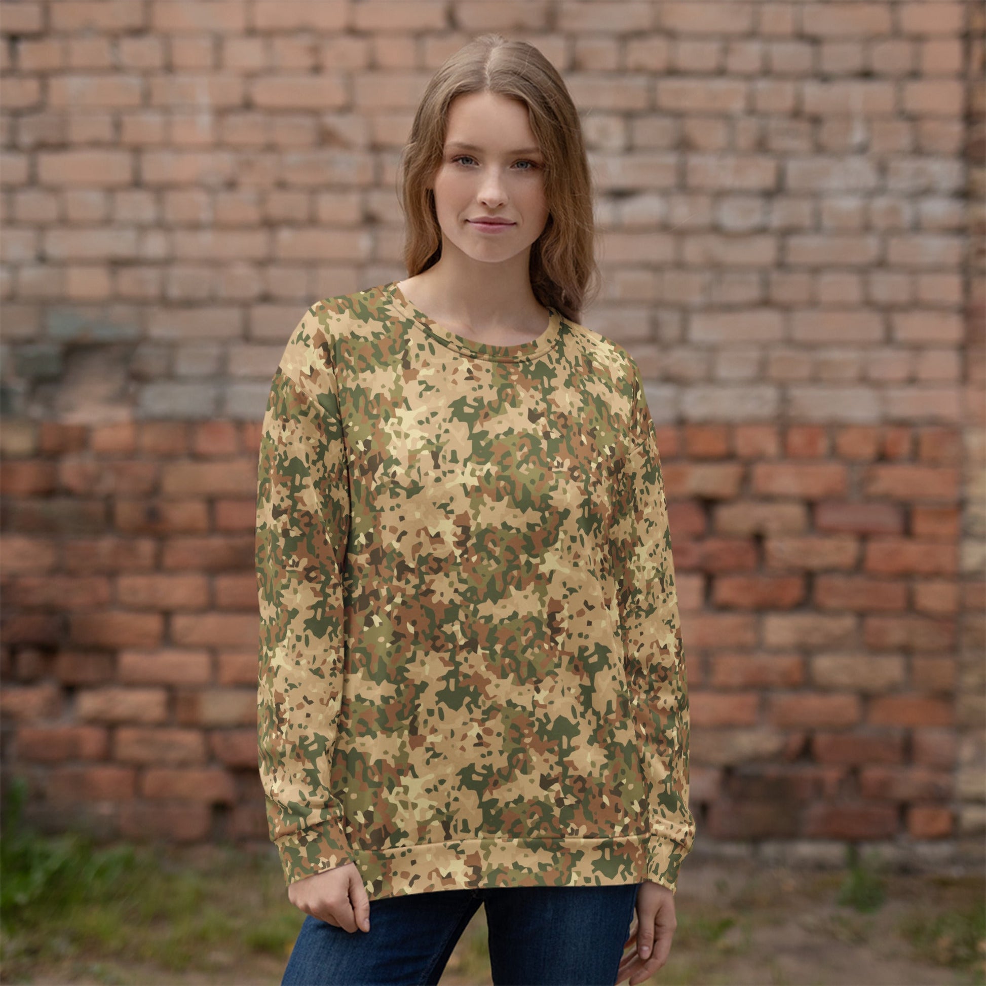 Dutch Fractal Tan CAMO Unisex Sweatshirt - Sweatshirts