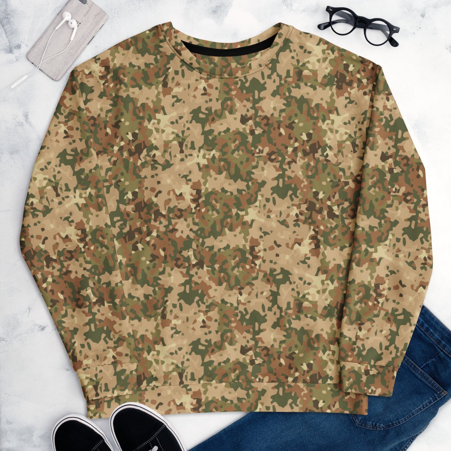 Dutch Fractal Tan CAMO Unisex Sweatshirt - Sweatshirts