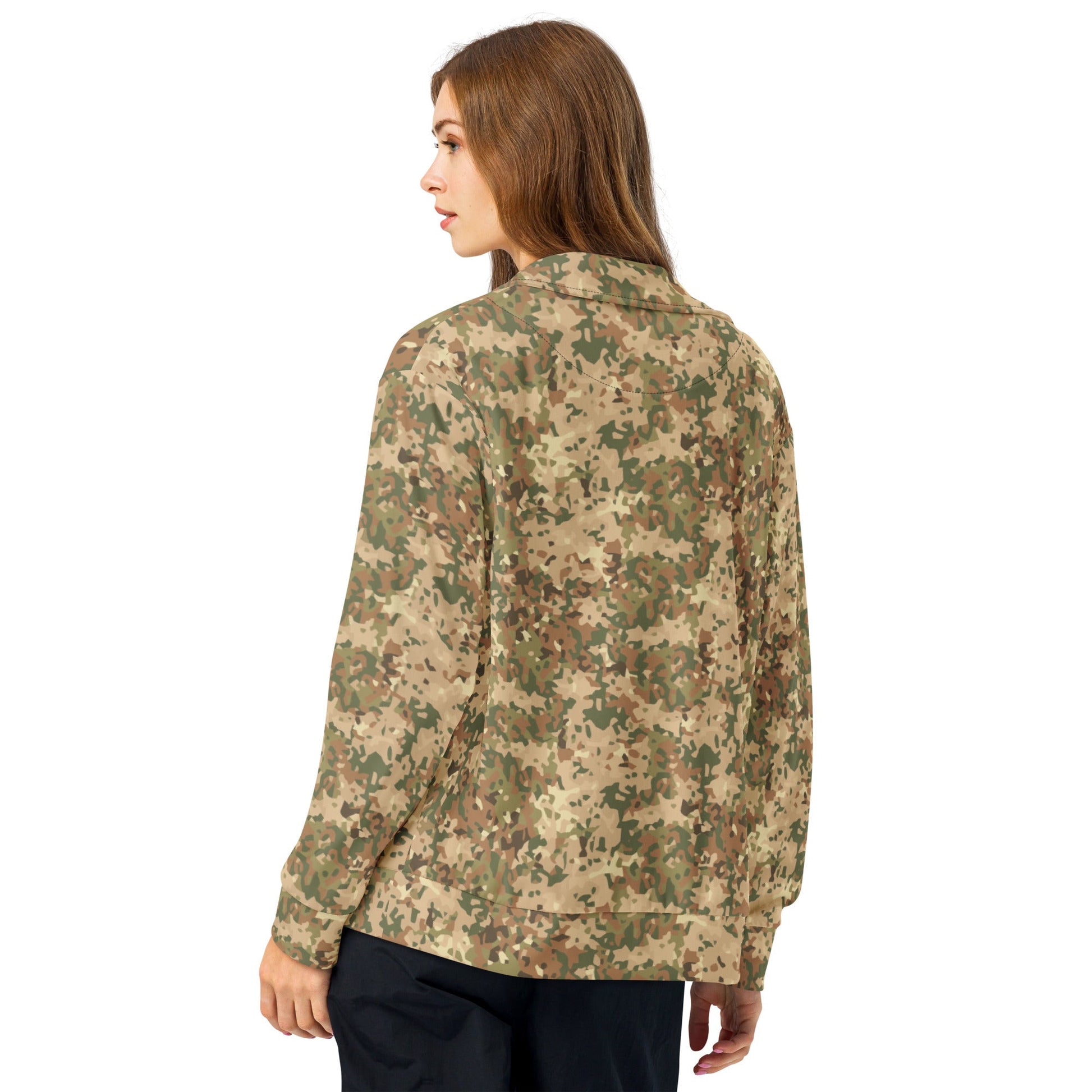 Dutch Fractal Tan CAMO Unisex track jacket - Track Jackets
