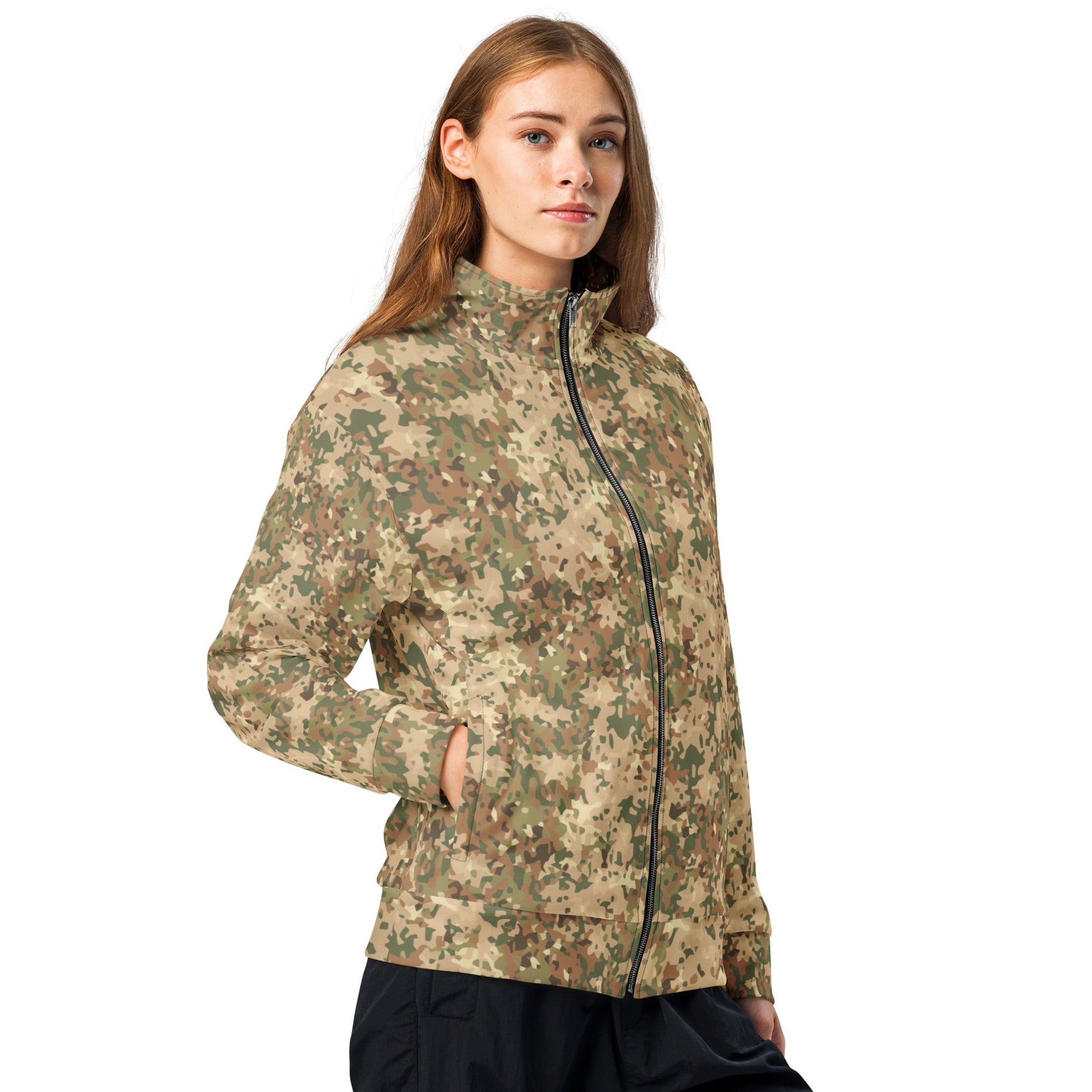 Dutch Fractal Tan CAMO Unisex track jacket - Track Jackets