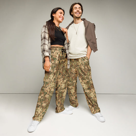 Dutch Fractal Tan CAMO Wide-leg joggers - 2XS - Joggers